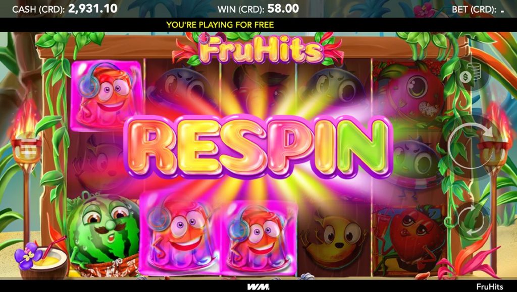 FruHits slot machine respin