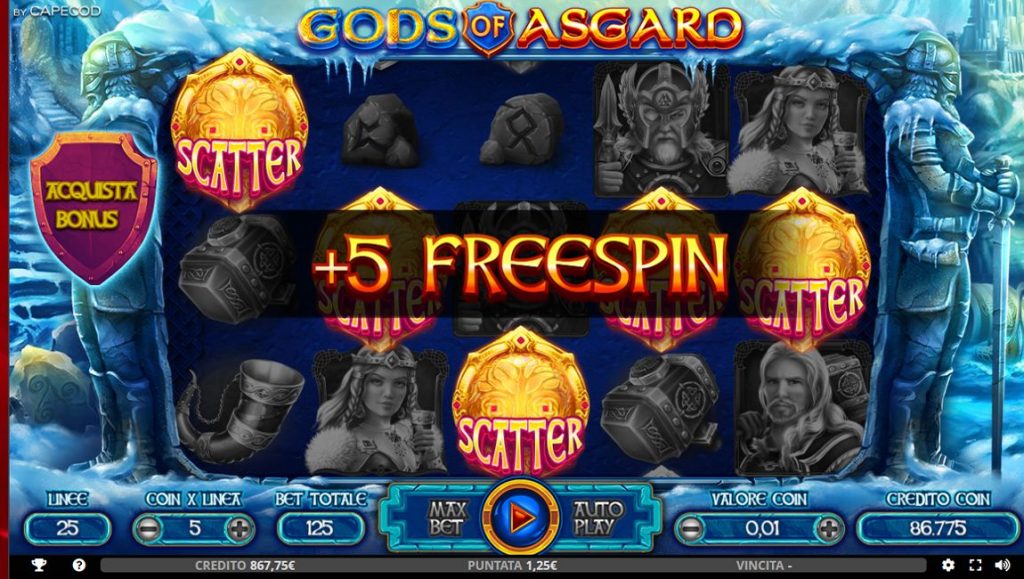 Gods Of Asgard slot free spins giri gratuiti